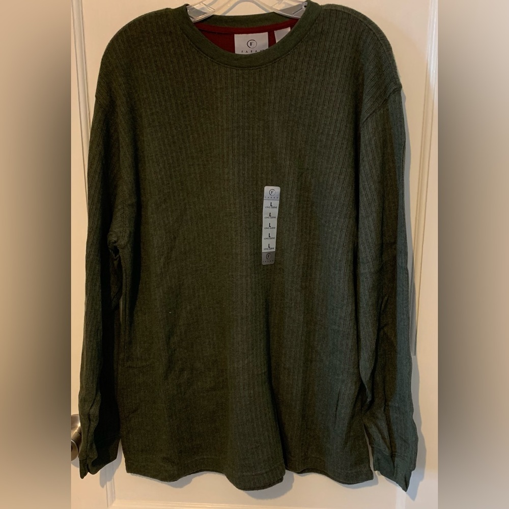 Vintage 90's Farah Mens Dad Knit Sweater Crewneck Size Large NWT
